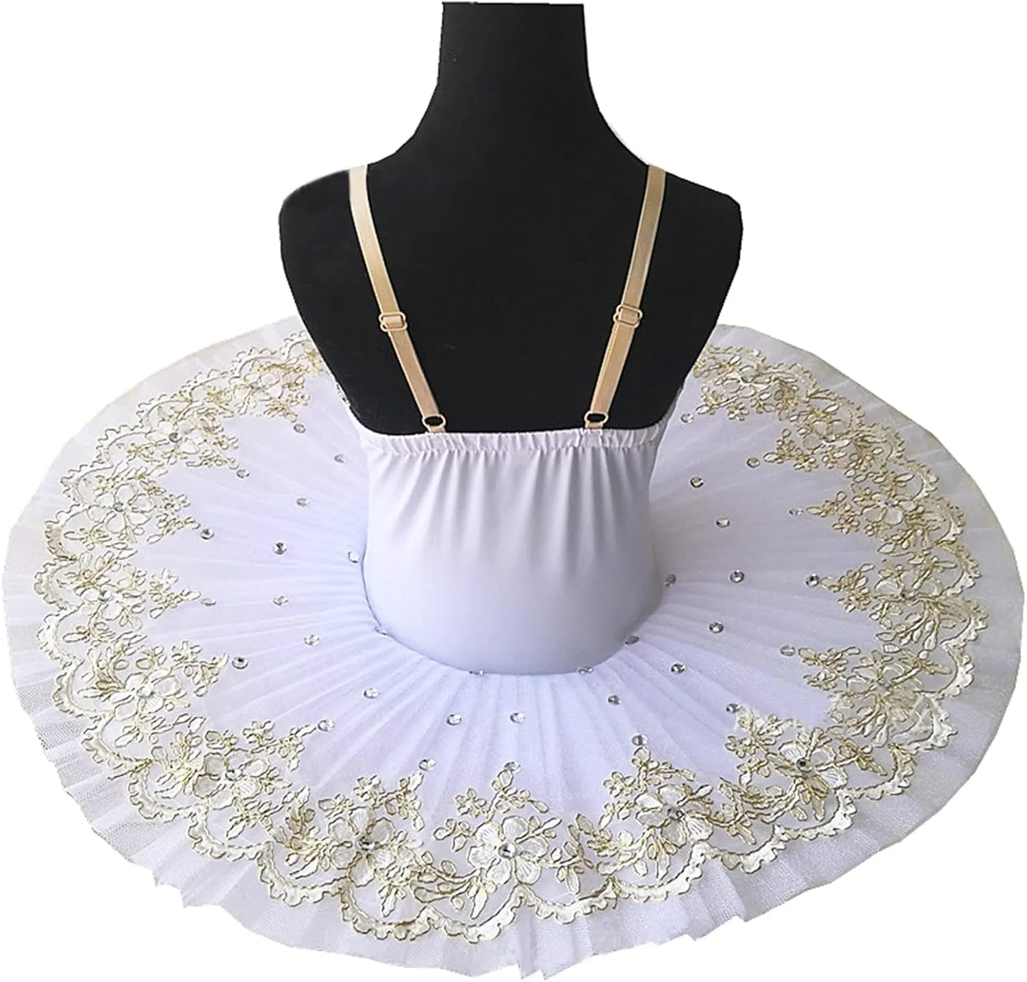 ZX Girls Camisole Skirted Leotard Ballet Dress Sparkle Lace Swan Lake Tutu Ballerina Costumes for Competition 4-13Y