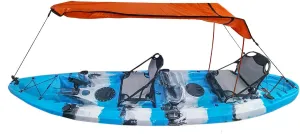 Zyyini Kayak Sun Shade Canopy, Canoe Kayak Boat Sun Shade Canopy,Canopy with Storage Bag for Inflatable Boat,Foldable Easy to Install Portable Kayak Sunshade Awnin